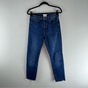 Sezane Denim Original 1967 Brut Sexy Cropped Raw Hem Women Jeans Size 26